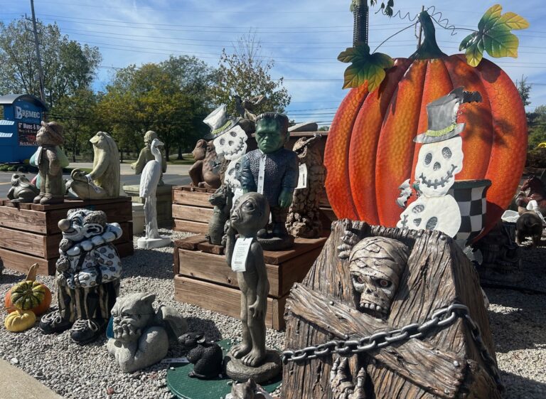 Halloween themed statues